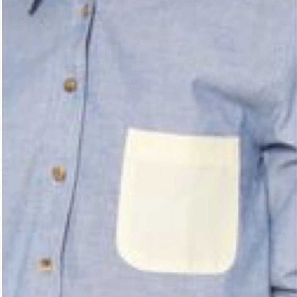 Solid & Striped Blue Chambray Button Down Shirt W… - image 4